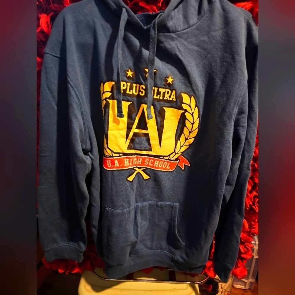 Unisex UA High School Plus Ultra Hoodie - Navy and Yellow No tag - Fits XLarge